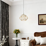 Aurelia Gold Geometric Pendant Light with Adjustable Chain