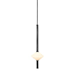 Modern LED Pendant Light for Bedside and Dining Room, Minimalist Glass and Aluminum Hanging Lamp