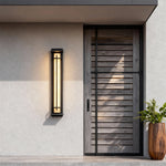 Minimalist Waterproof Outdoor Wall Light in Black Stainless Steel
