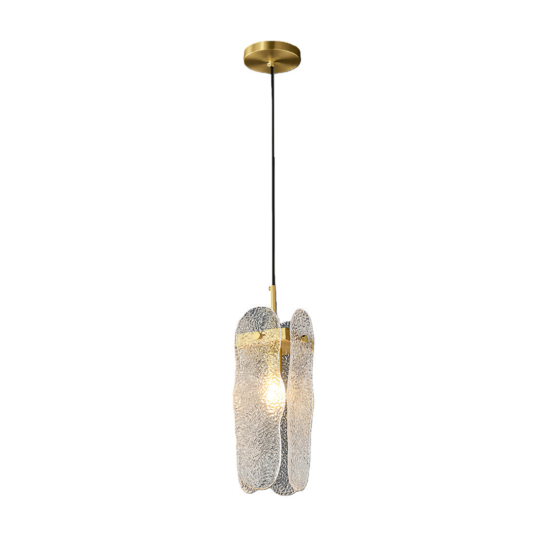 Luxury Brass Glass Pendant Light with Adjustable Chain for Modern Interiors