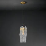 Luxury Brass Glass Pendant Light with Adjustable Chain for Modern Interiors