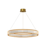 Aurelia Crystal Round Chandelier — American Minimalist LED Pendant for Modern Interiors