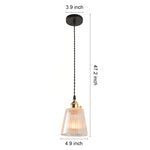 Nordic Minimalist Brass Pendant Light with Clear Glass Shade