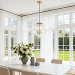 Lumina Clear Glass Globe Pendant Light in Gold