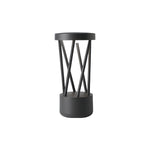 Outdoor Bollard Path Lights in Sand-Black Aluminum with Warm LED Glow