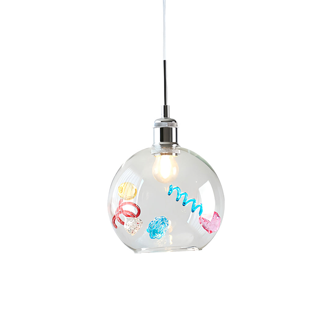 Memphis Style Colored Glass Pendant Light for Modern Interiors