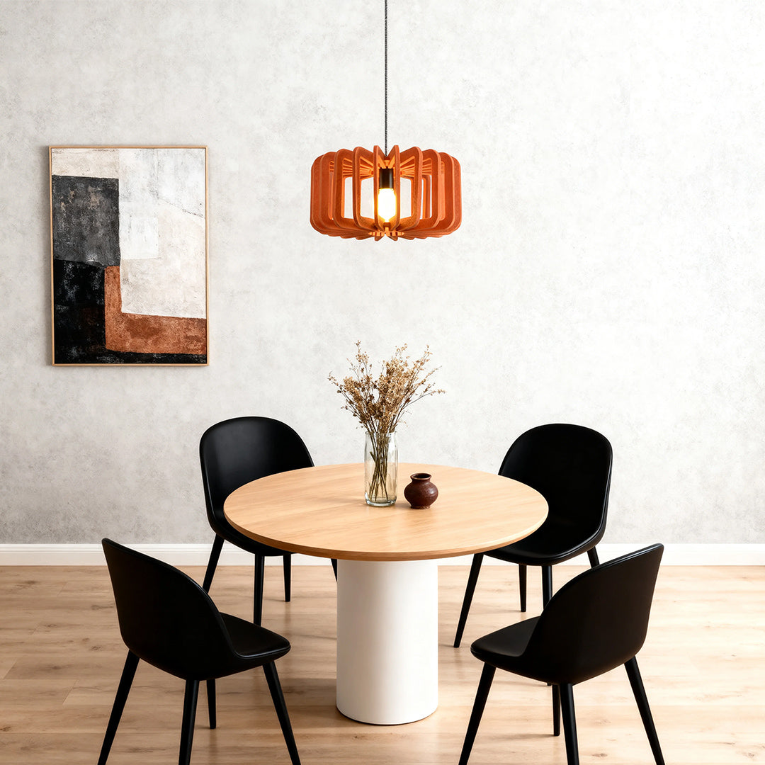 Acoustic Felt Pendant Light with Adjustable Chain – Modern Nordic Drum Shade