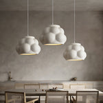 French-Style Metal Pendant Light with Frosted Glass Shade