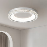 Italian Minimalist LED Flush Mount Ceiling Light in White