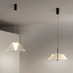 Spectrum Clear Glass Pendant Light for Kitchen Island, Modern LED Hanging Lamp