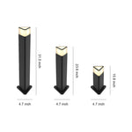 Modern Outdoor Pathway Bollard Lights, Black Aluminum LED Landscape Lighting