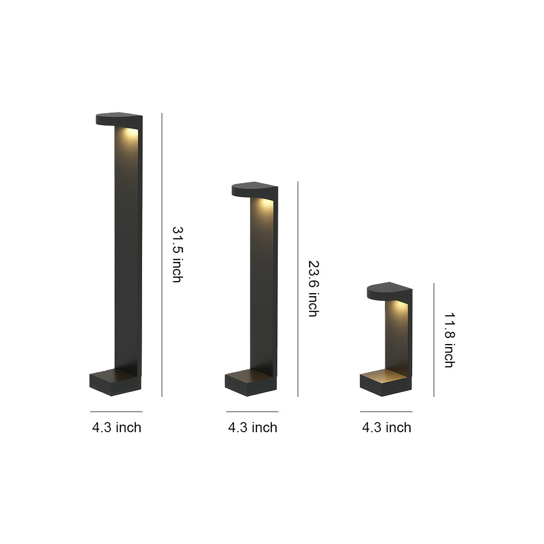 Minimalist Outdoor Pathway Bollard Light with Warm LED Glow