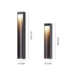 Minimalist Black Aluminum LED Bollard Path Light for Modern Landscapes