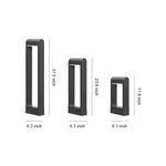 Minimalist Black Square Outdoor Bollard Light for Pathways