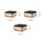 Minimalist Square Outdoor Pillar Light in Black Aluminum with LED Illumination