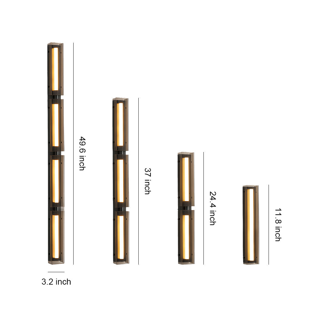 Modular Linear LED Wall Sconce in Matte Black