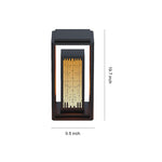 Geometric Square Outdoor Lantern with Integrated LED – Modern Waterproof Post Light