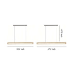 Modern White Linear Pendant Light with Frosted Acrylic Shade for Kitchen Island and Dining Room