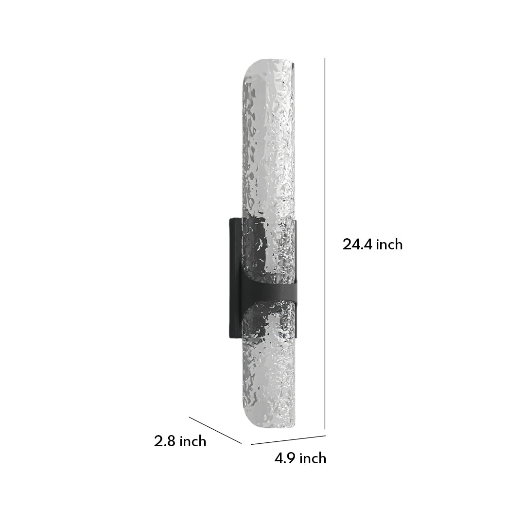 Modern Black Outdoor Wall Sconce with Integrated LED Lighting