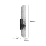 Modern Black Outdoor Wall Sconce with Integrated LED Lighting