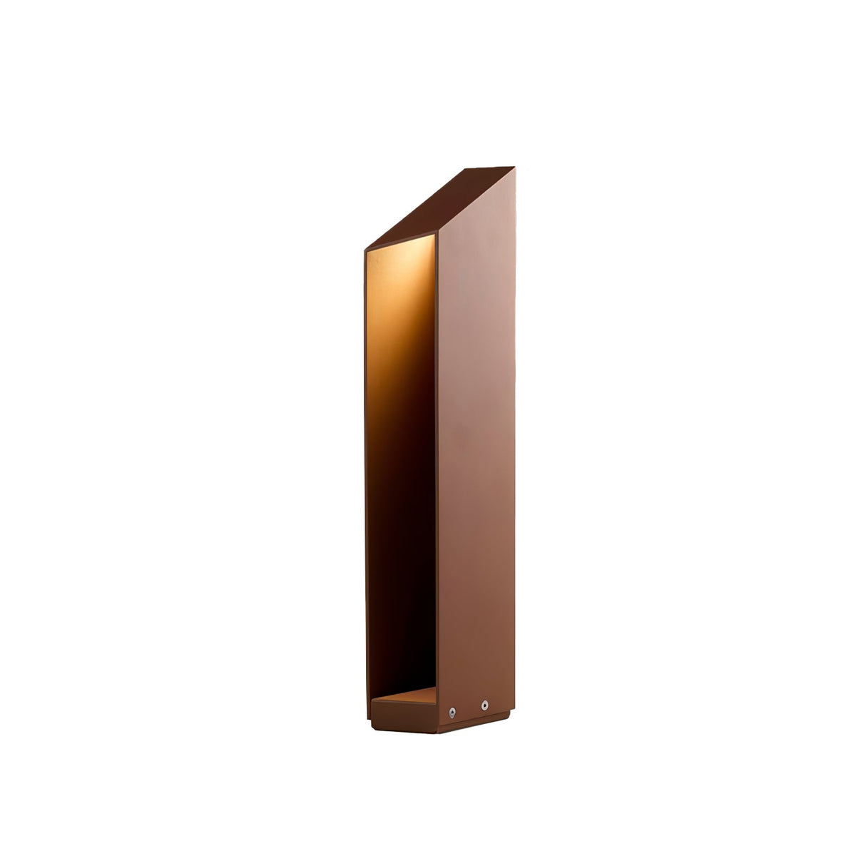 Shadow Peak Outdoor Bollard Light — Sculptural LED Path Light in Stainless Steel