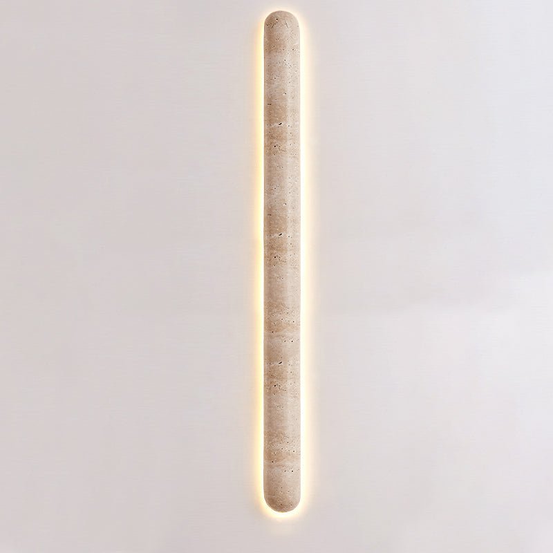 Liora Travertine Wall Sconce — Sculptural Stone LED Wall Light