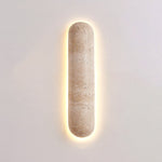 Liora Travertine Wall Sconce — Sculptural Stone LED Wall Light