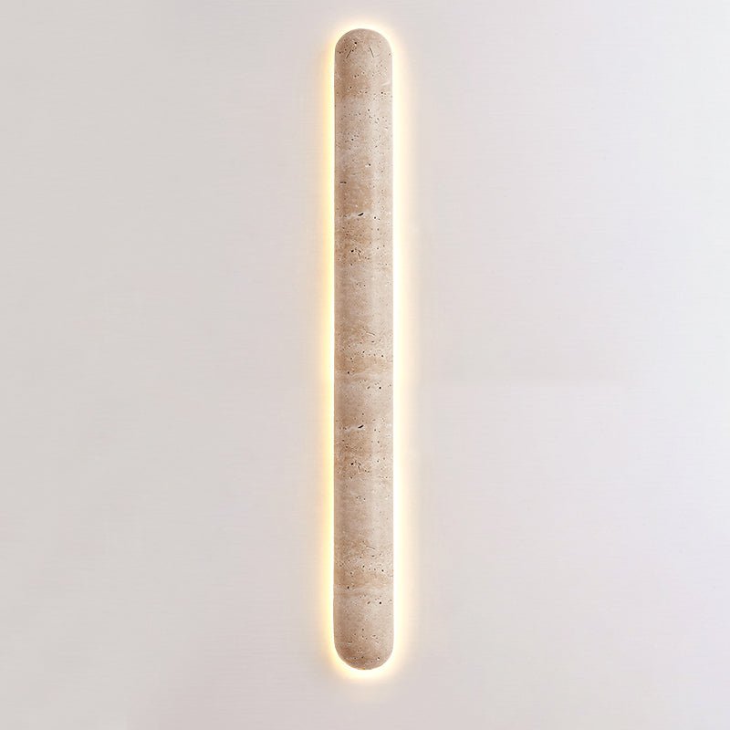 Liora Travertine Wall Sconce — Sculptural Stone LED Wall Light