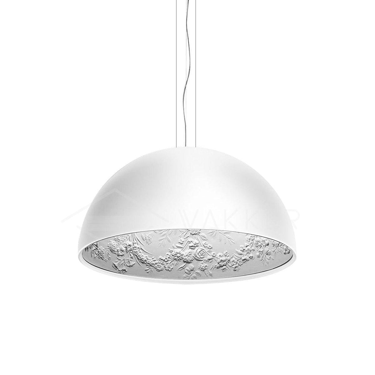 Hemisfera Plaster Pendant Light — Designer Hemisphere Suspension Lamp
