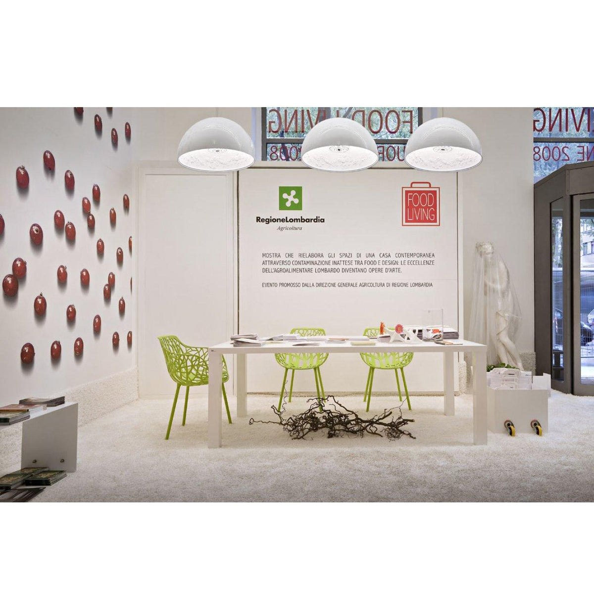Hemisfera Plaster Pendant Light — Designer Hemisphere Suspension Lamp