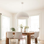 Hemisfera Plaster Pendant Light — Designer Hemisphere Suspension Lamp