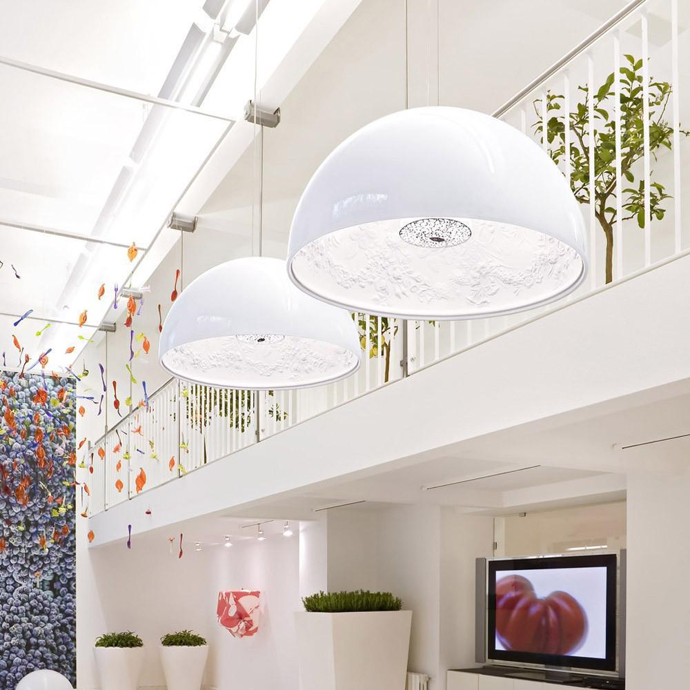 Hemisfera Plaster Pendant Light — Designer Hemisphere Suspension Lamp