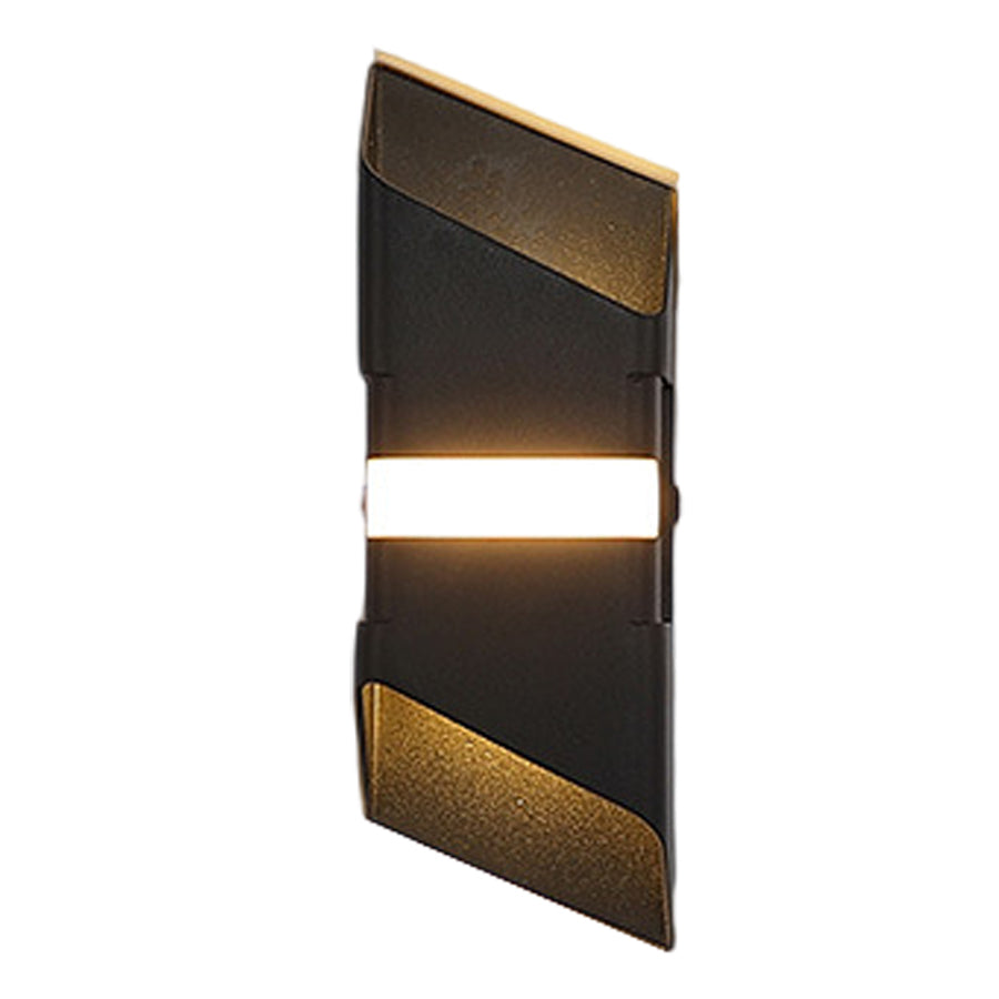 Modern LED Outdoor Wall Sconce with Up and Down Lighting in Aluminum