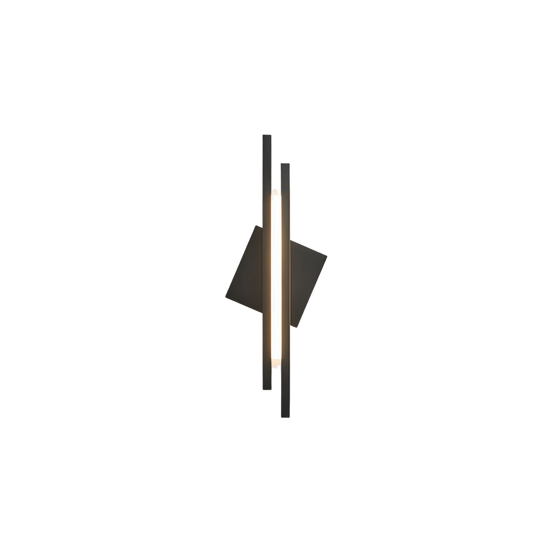 Sculptural Linear LED Wall Sconce in Brass and Acrylic