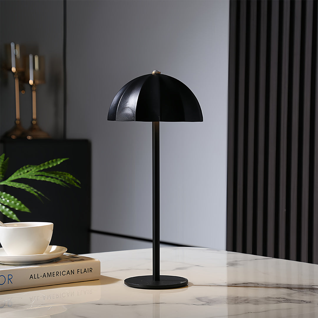 Mushroom Cordless Table Lamp with Dimmable LED, Iron & Acrylic
