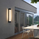 Linear Outdoor Wall Sconce – Waterproof LED Strip Light in Brushed Black
