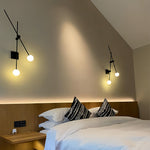 Linear Double Wall Sconce in Iron and Glass, Modern Minimalist Lighting