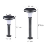Modern Solar LED Path Light in Black Aluminum for Garden Walkways