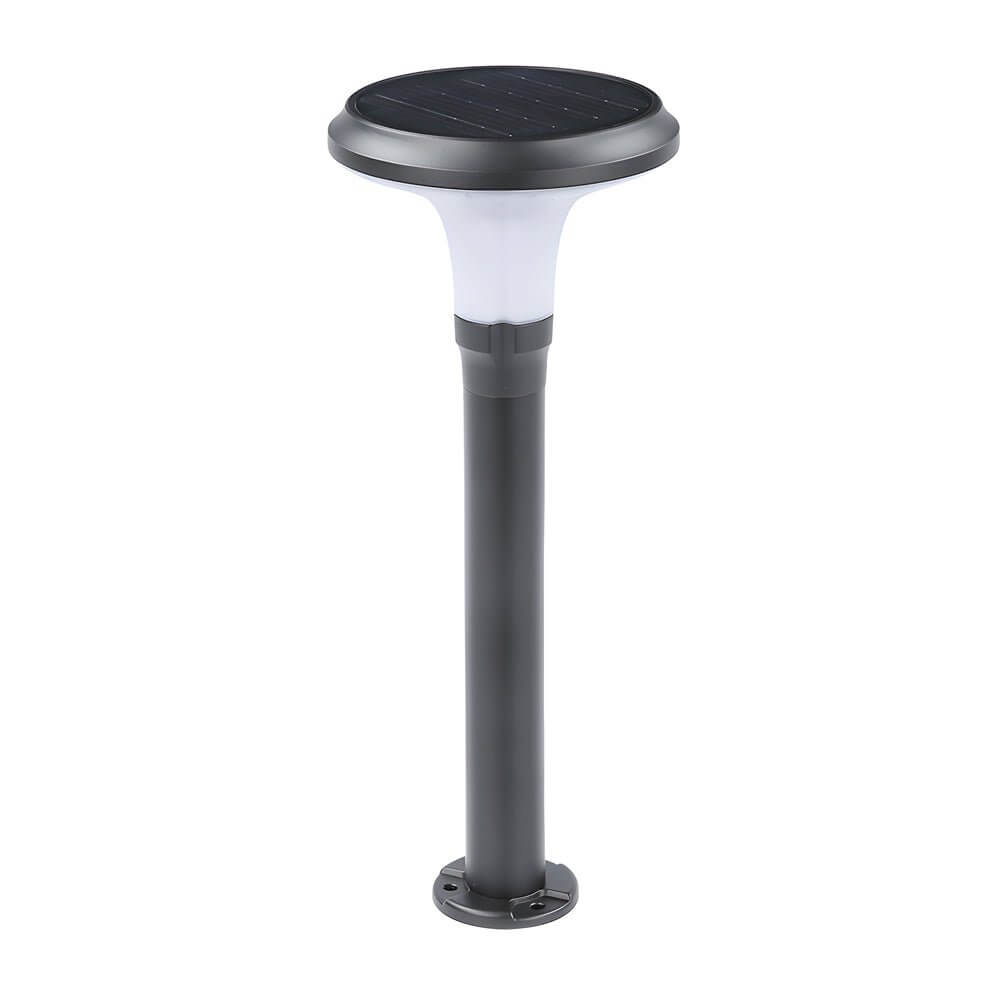 Modern Solar LED Path Light in Black Aluminum for Garden Walkways