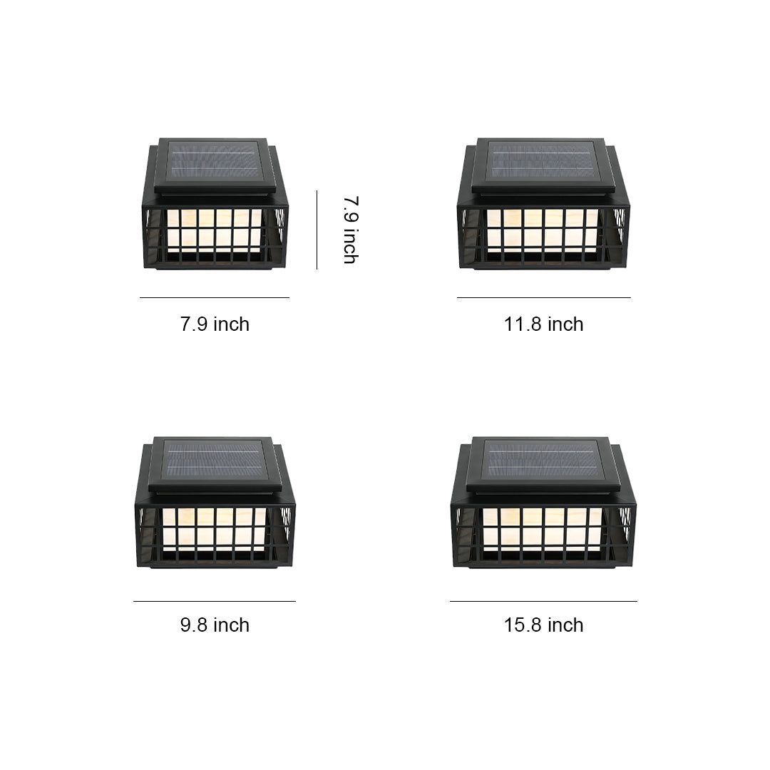 Modern Gate Pillar Lights Outdoor Waterproof Stainless Steel Column Lanterns