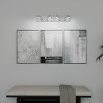 Chrome LED Vanity Light for Bathroom Mirror, Modern Minimalist Wall Mount