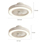 Modern Flush Mount Ceiling Fan with Dimmable LED Light