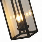 Noir Outdoor Wall Sconce — IP65 Waterproof Iron LED Lantern for Courtyard & Entryway