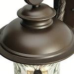 Chestnut Black Aluminum Outdoor Wall Sconce with Clear Glass Shade