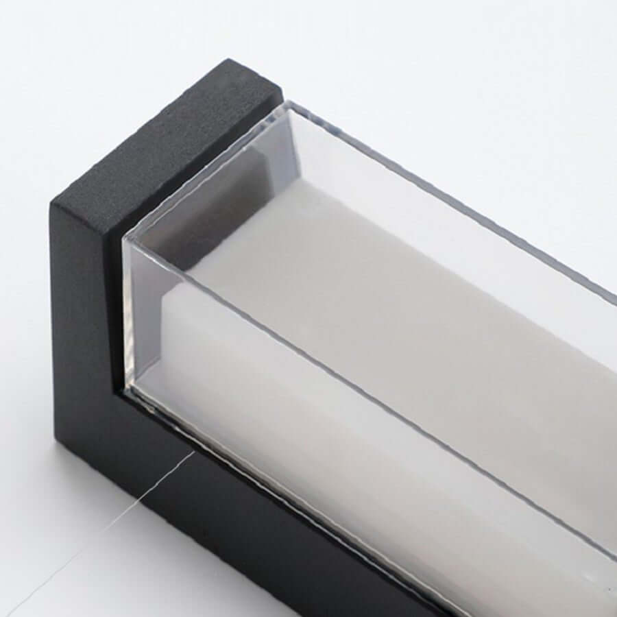Modern Dual-Directional Outdoor Wall Light with Arc and Rectangular Shades
