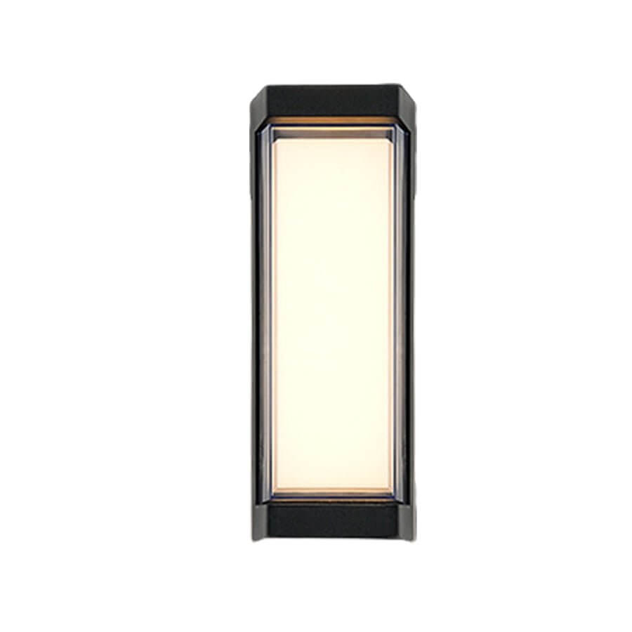Modern Dual-Directional Outdoor Wall Light with Arc and Rectangular Shades