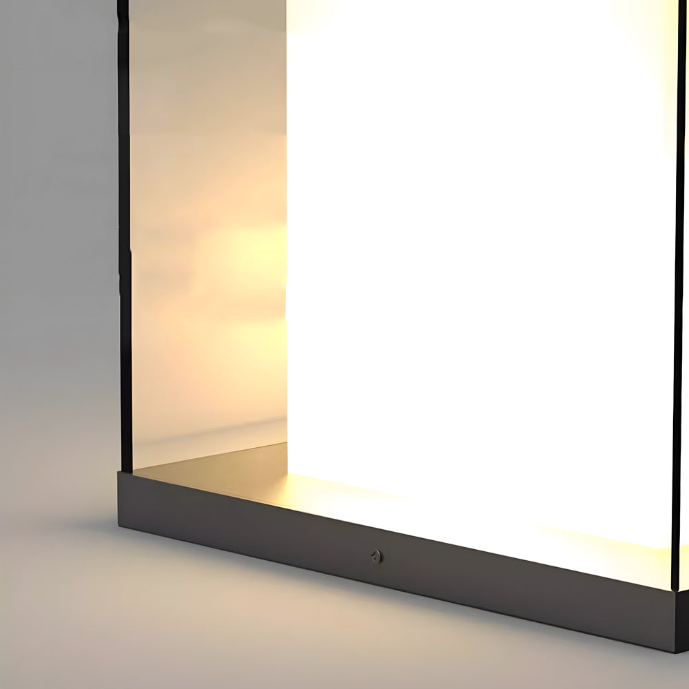 Luma Pillar Light — Waterproof Square Outdoor LED Gate Post Light in Matte Gray