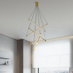 Nordic Minimalist LED Linear Chandelier for Modern Interiors