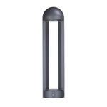 Modern Outdoor Bollard Light – Sand Gray Die-Cast Aluminum Garden Lamp