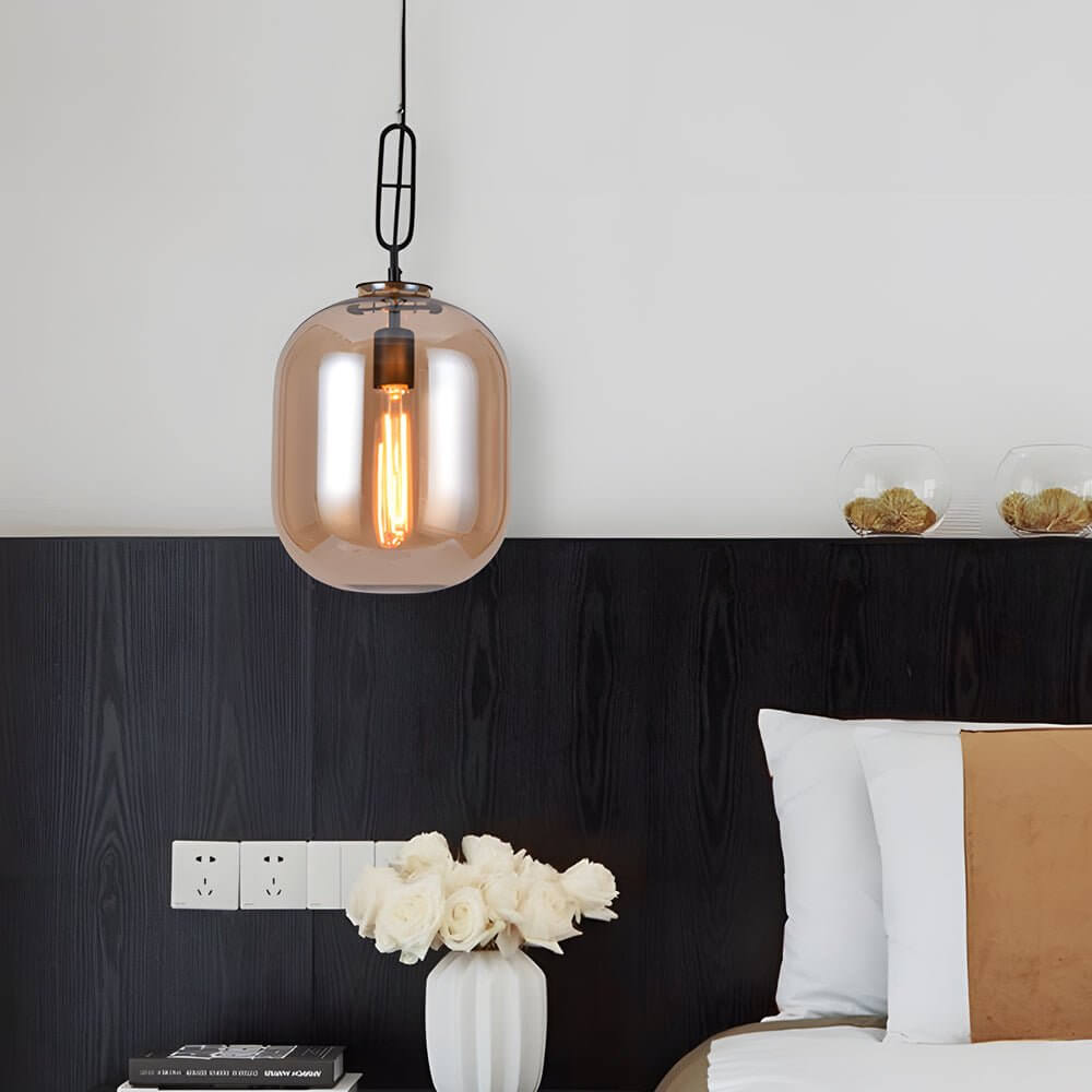 Industrial Glass Can LED Pendant Light for Modern Interiors